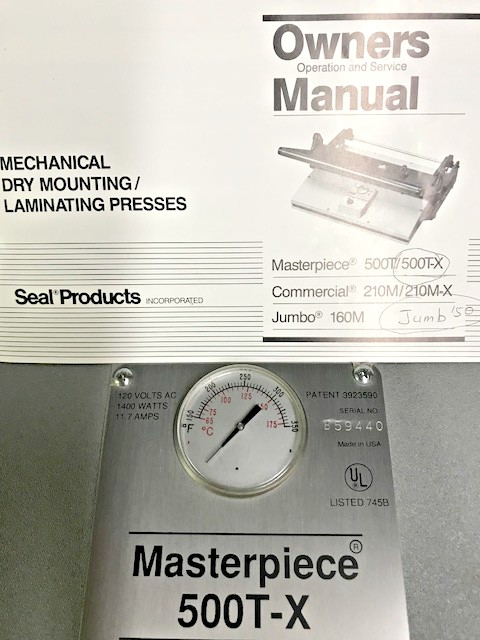 Seal jumbo 150 dry mount press manual