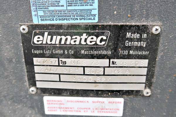 Elumatec MGS-73 Saw w/ Tiger Scale 17.6’L With Digital Control (used) Item # UFE-3192 (Canada)