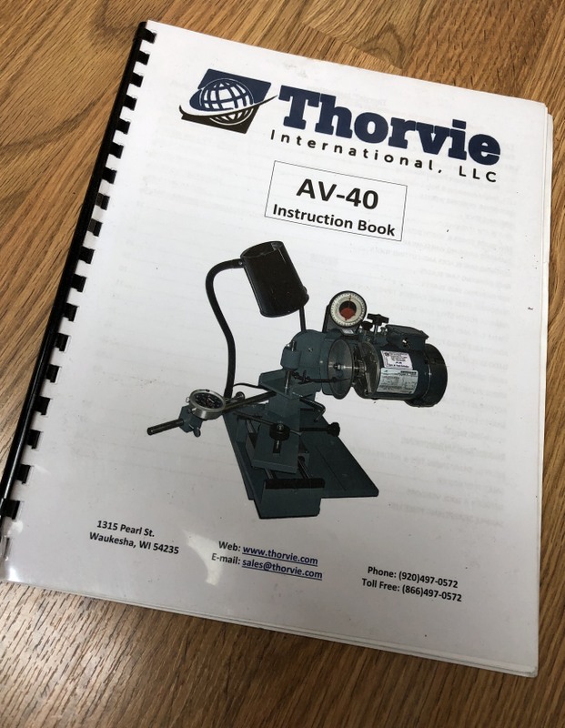 Thorvie AV-40 Sharpening Machine (used) Item # UFE-S138