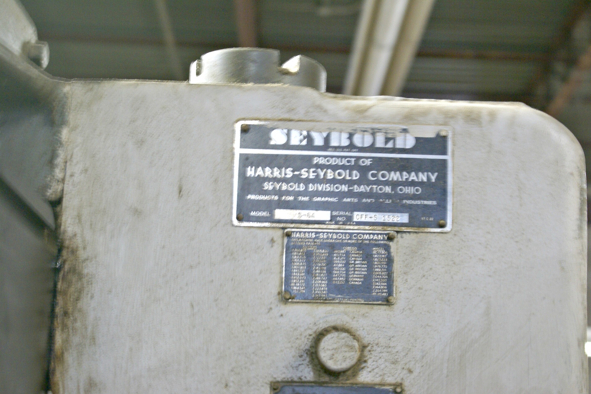 Seybold 65″ Paper Cutter (used) Item # UFE-C1725 (Canada)