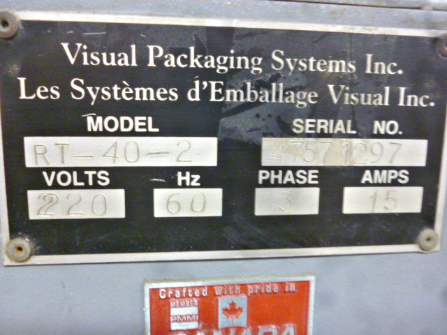 Visual Packaging Systems Die Cutting Machine (used) Item # UGW-32