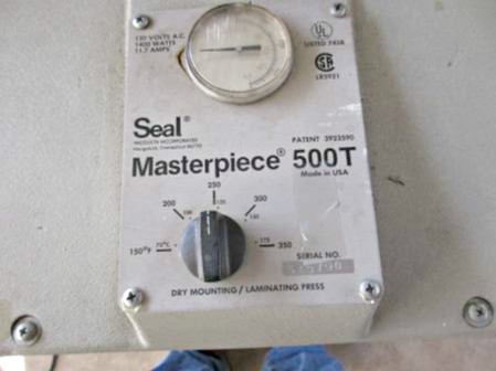 Seal Masterpiece 500T Dry Mount Press (used) Item # UFE-M1805