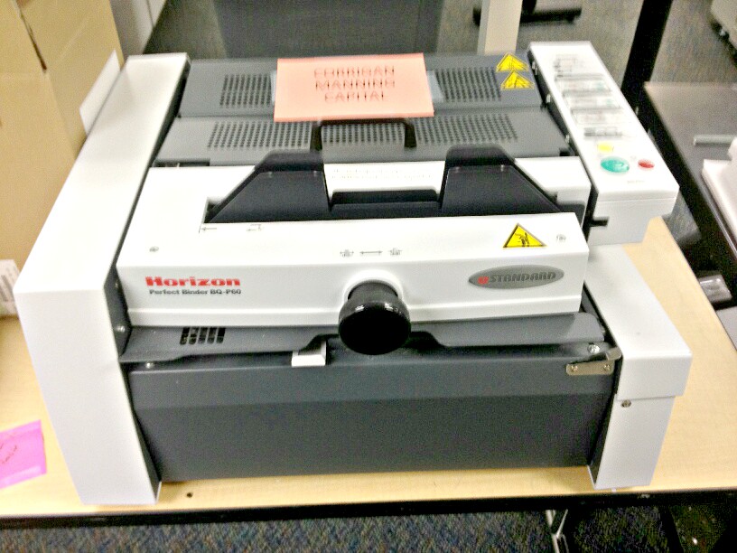 Horizon BQ P60 Perfectbinder (used) Item # UBE-13 (New Jersey)