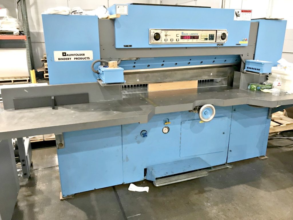 Used Baum Lawson Paper Cutter Mechanical Shear