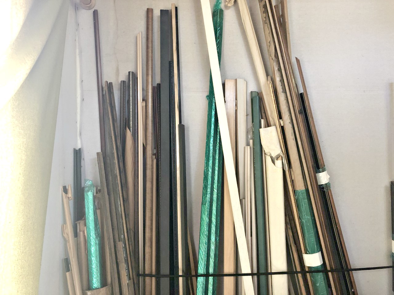 Picture Framing Equipment Lot: Morso Chopper, C&H Oval Mat & Glass Cutter / Circle Cutter, Assorted Hardware, Assorted Matboard, Assorted Wood Moulding, Miter Saw Hand Cutter, & Ingento Paper Cutter (Used) Item # AGFS-79 (New York)