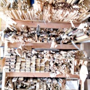 Picture Framing Equipment Lot: Cassese CS299 XL Frame Joiner / Vnailer / Underpinner, Fletcher - Terry 3100 Multi Material Cutter, Esterly Speed Mat Cutter, Assorted Wood Moulding Lot, & Assorted Metal Moulding Lot (Used) Item # AGFS-78 (Connecticut)