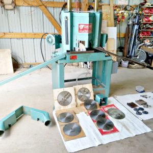 Picture Framing Equipment Lot: Pistorius MN-102 Double Miter Saw & Mitre Mite VN2+1 Vnailer / Joiner / Underpinner (Used) Item # AGFS-76 (Michigan)