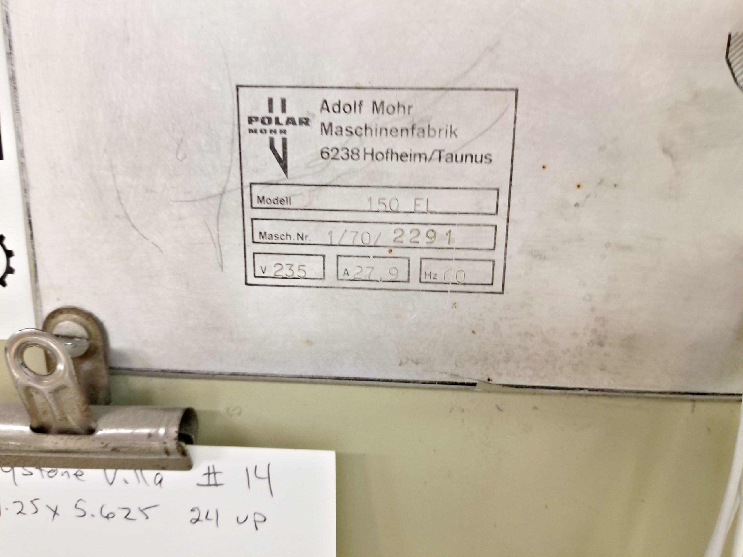 Polar Eltromat 150 Cutter with Microcut (used) Item # UGW-81  (Pennsylvania)