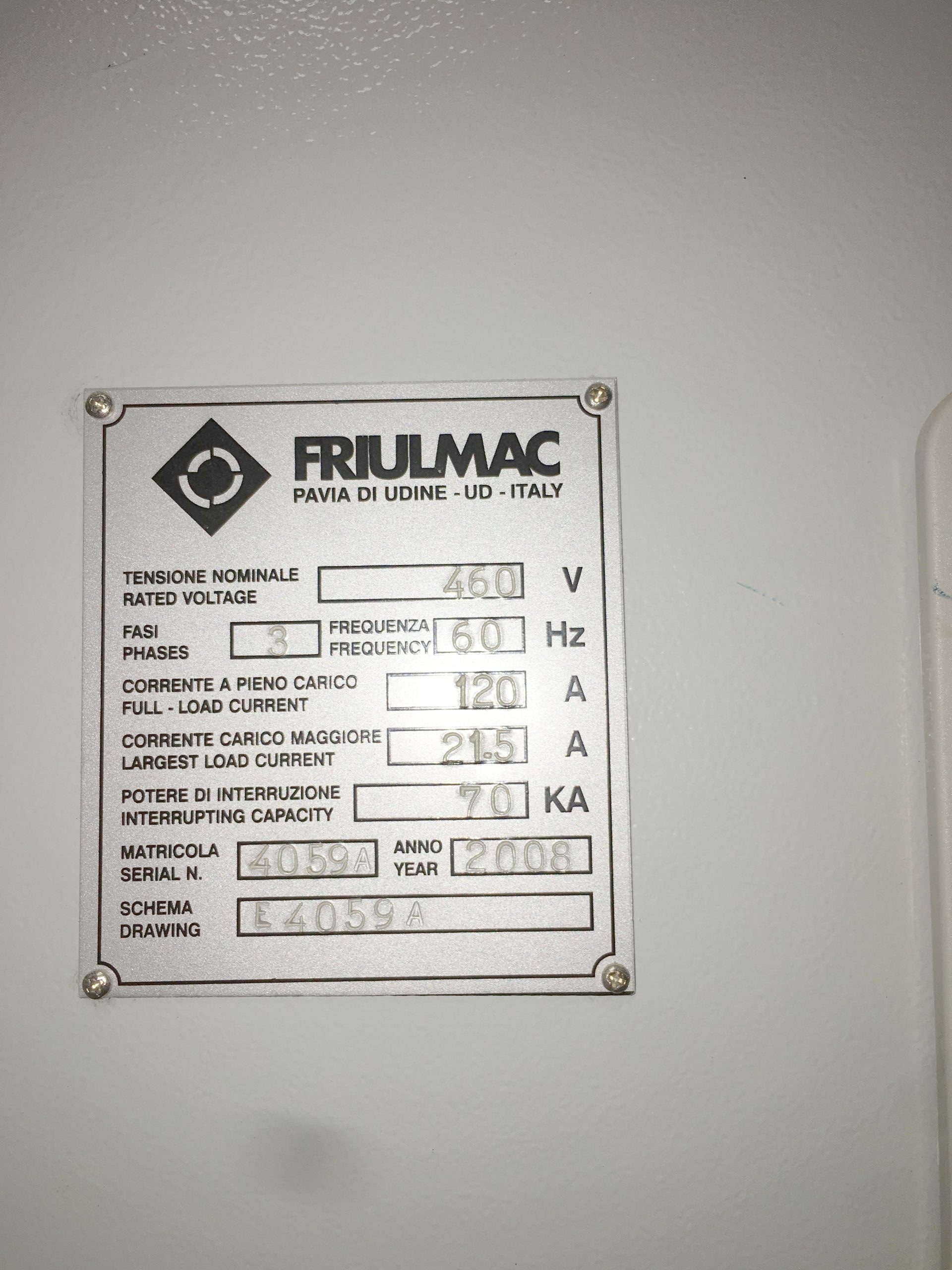 Friulmac Randomat-E T Milling Machine (used) Item # UGW-109 (Canada)