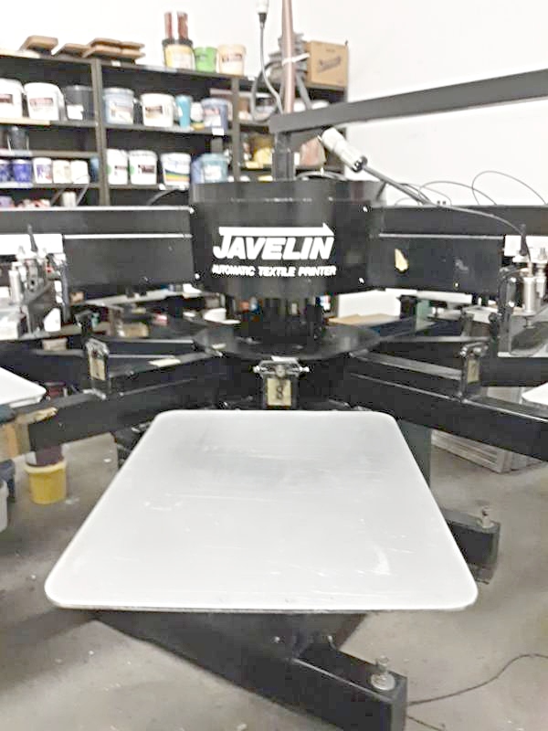 Javelin Automatic Screen Printing Press (used) Item # UFE-M1885 (Missouri)
