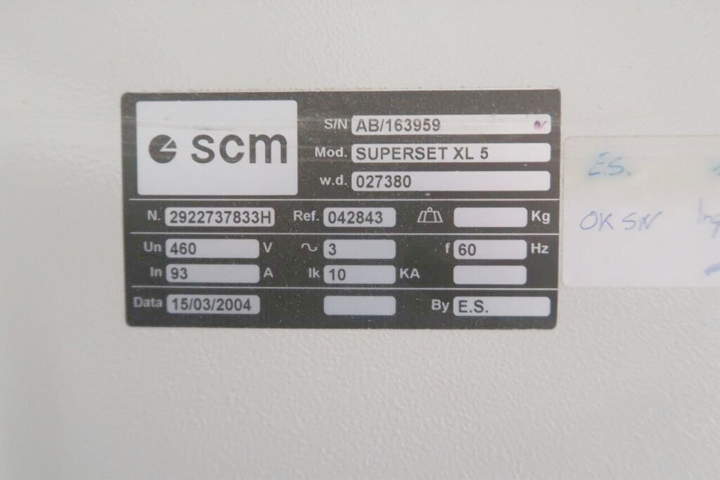 SCM Superset XL5 Moulder (used) Item # UGW-114 (Canada)
