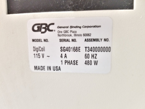 GBC Digi Coil Inserter (Used) Item # UBE-45 (NC)