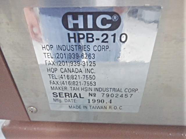 HIC HPB-210 Manual Comb Binding Machine (Used) Item # UBE-50 (NC)