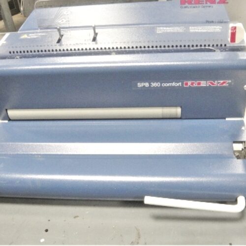 Renz SPB 360 Comfort 4:1 Oval Coil / Punching / Inserting Machine (Used) Item # UBE-59 (NC)