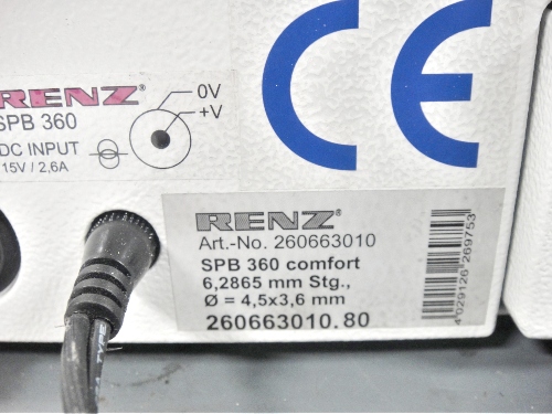 Renz SPB 360 Comfort 4:1 Oval Coil / Punching / Inserting Machine (Used) Item # UBE-59 (NC)