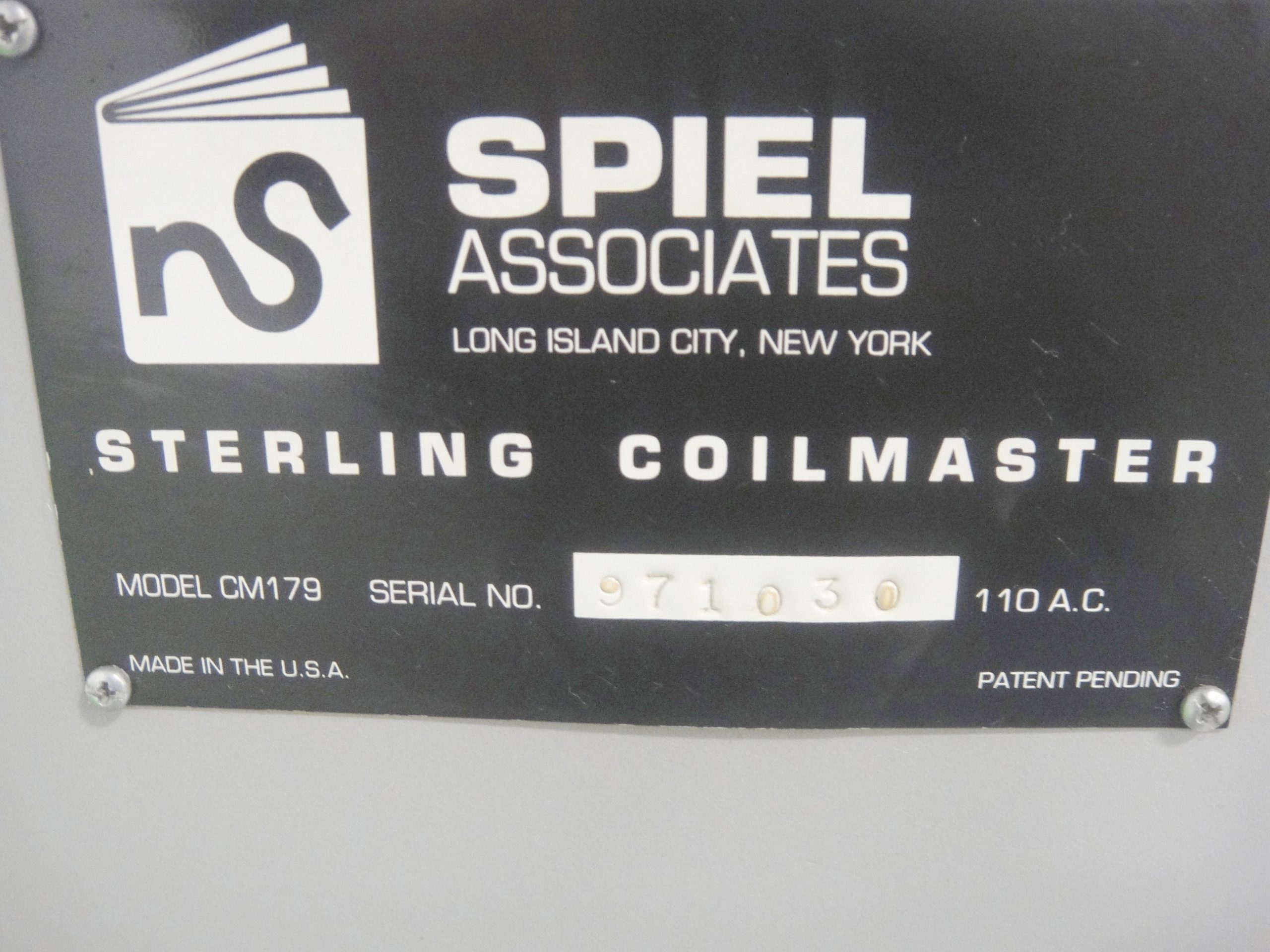Spiel Sterling Coilmaster II Coil Spiral Binding Machine (Used) Item # UBE-66 (NC)