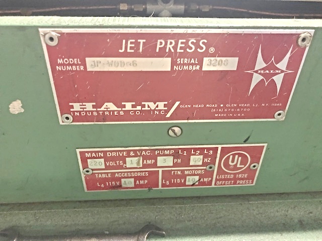 Helm Jet Press (used) Item # UFE-M1895 (Missouri)