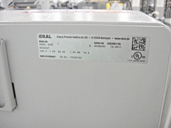 MBM Triumph 5222 Digicut Hydraulic Paper Cutter (Used) Item # UE-022620E (North Carolina)