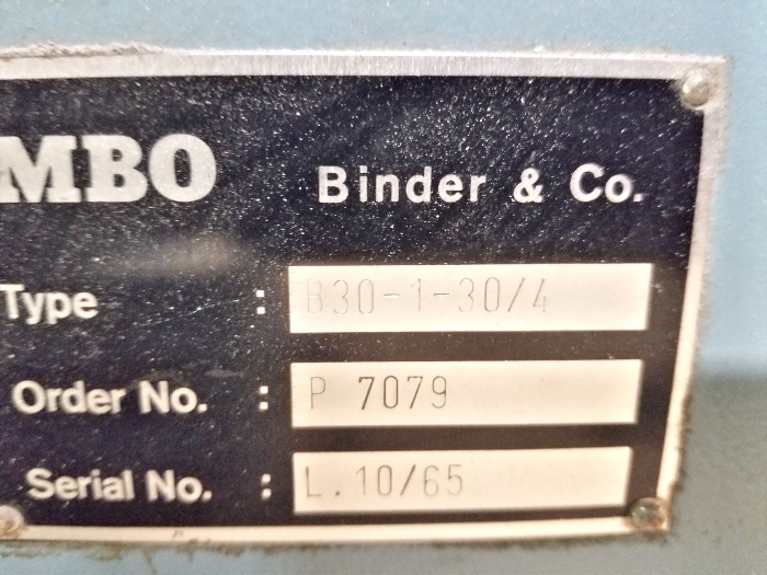 MBO B30 4 4 4 Folder Machine (Used) Item # UE-022520A (New Jersey)