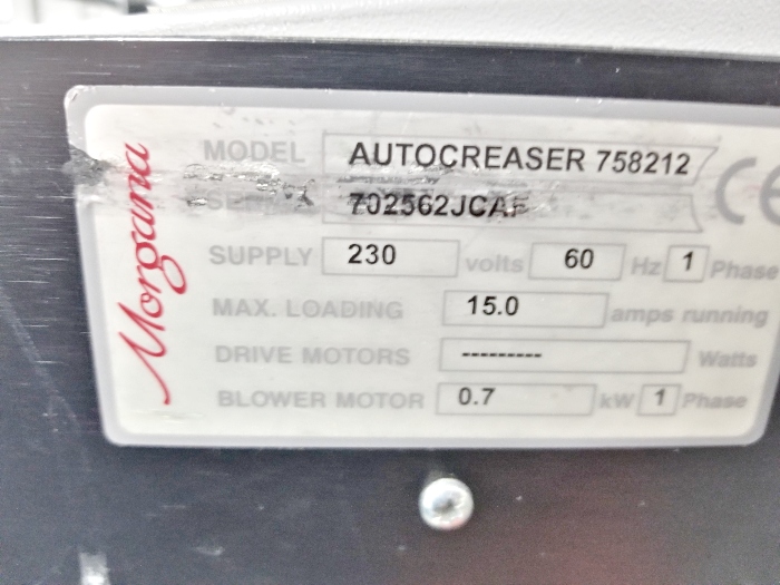 Morgana Auto Creaser (Used) Item # UE-021720M (North Carolina)