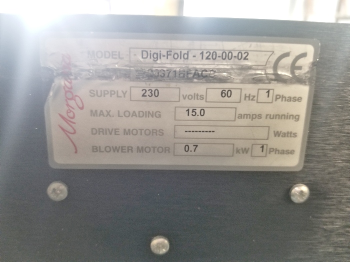 Morgana Digi Fold Creasing / Folding Machine (Used) Item # UE-021820F (North Carolina)