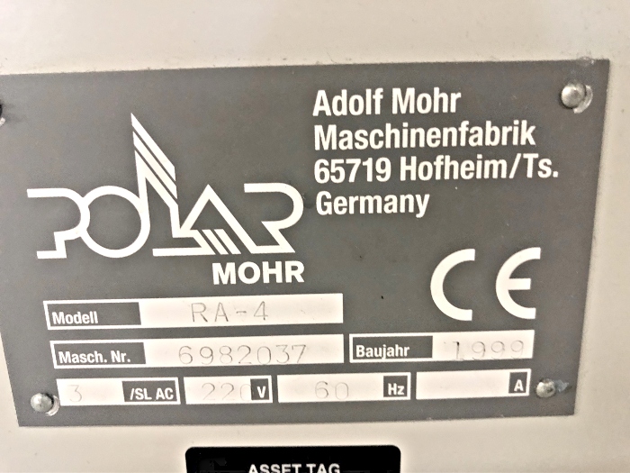 Polar 137 ED-AT Cutting Line Machine (Used) Item # UE-022820B (North Carolina)