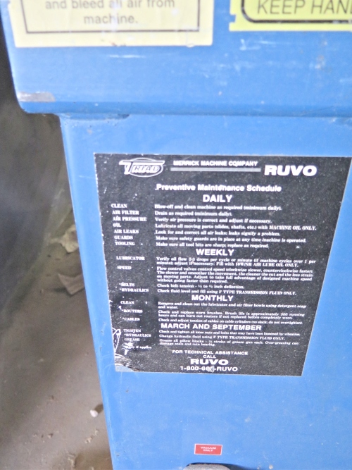 Ruvo 925 Automatic Door Hinge Machine (used) Item # UDM-35 (Georgia)