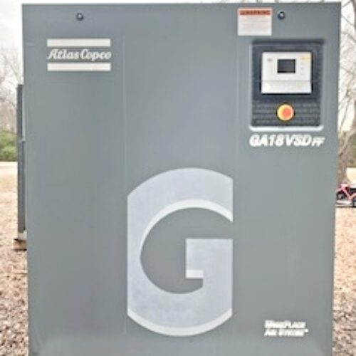 Air Compressor Lot:  Atlas Copco GA18VSD, Quincy QGB-25,Ingersoll Rand & Palatek (used) Item # UE-032420E (Texas)