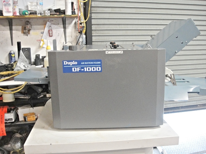 Duplo DF-1000 Air Suction Folder (Used) Item # UE-030420F (North Carolina)