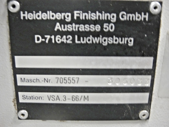 Heidelberg VSA 66 Vertical Stacker Delivery Machine (Used) Item # UE-030620D (North Carolina)