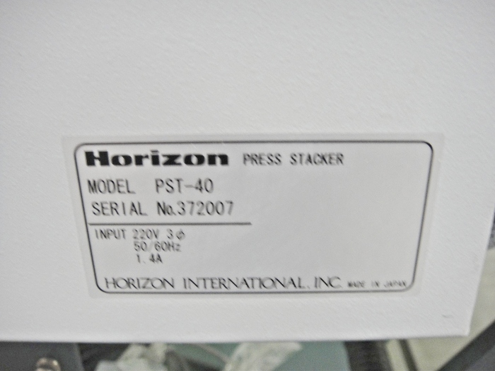 Horizon PST-40 Press Stacker (Used) Item # UE-030920E (North Carolina)