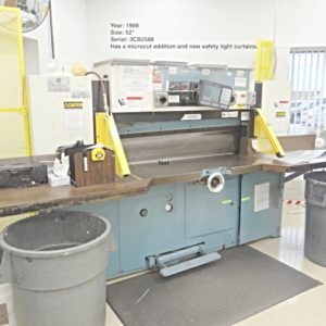 Lawson 52" Paper Cutter (used) Item # UE-030520A (Missouri)