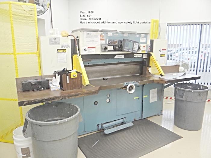 Lawson 52" Paper Cutter (used) Item UE030520A (Missouri) AIM