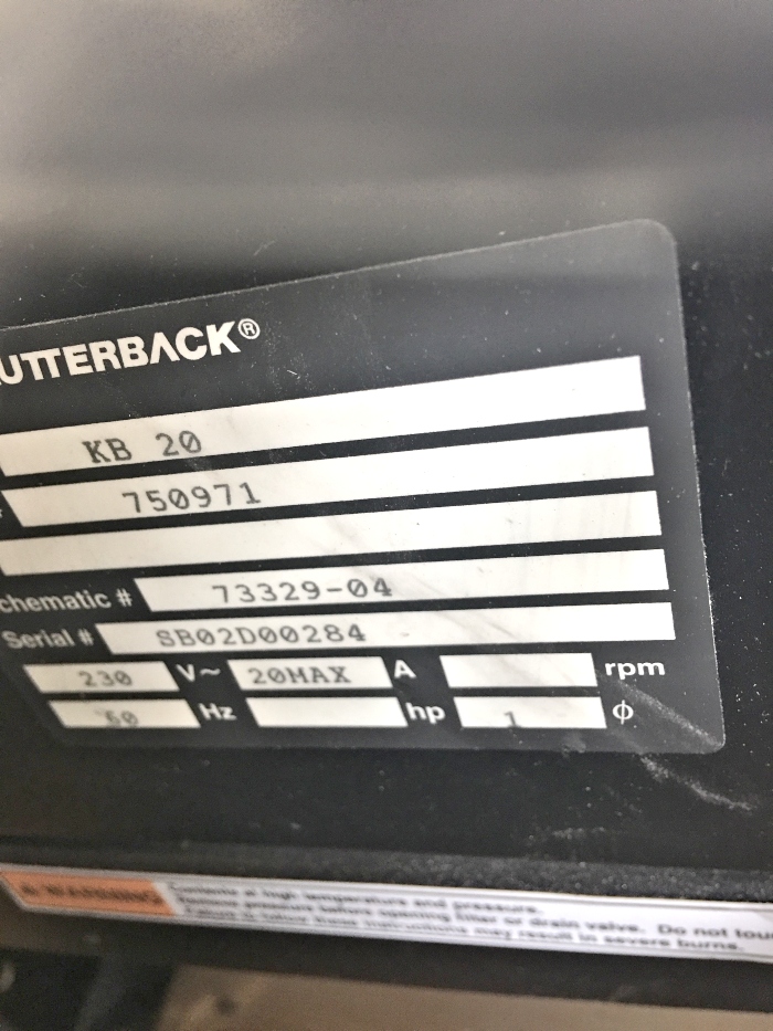 Slautterback KB20 Gluer (Used) Item # UE-032520G (North Carolina)