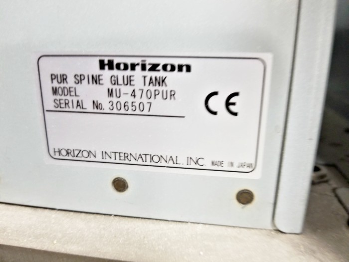 Horizon BQ 470, 2008 PUR & EVA Capabilities Perfect Binder (Used) Item # UE-042220D (North Carolina)