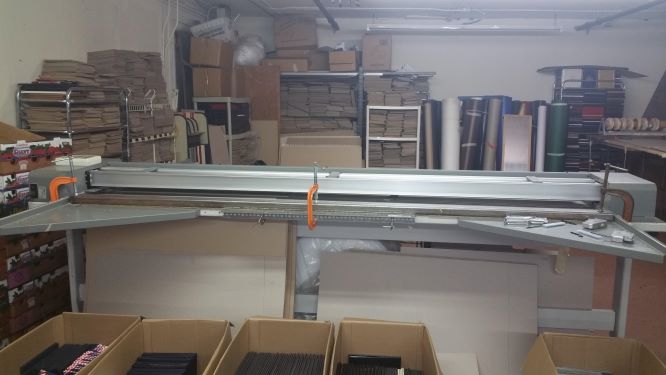 Picture Framing Equipment Lot:  Gluefast Gluer & Rotary Press, Hot Foil Stamper, Cutter (Used) Item # UE-041720B (CA)