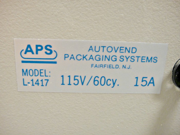 APS Autovend Packaging System (Heat Shrink) (Used) Item # UE-050420Q (North Carolina)