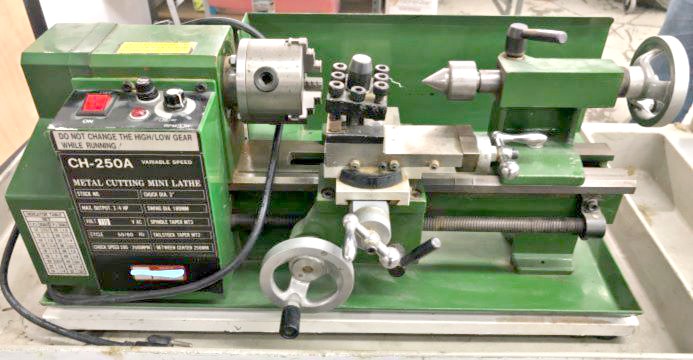 Equipment Lot: Normlicht Viewing Station Lab Light, Graphiclite Viewing Station Lab Light, Kluge 12×18″ Letter Press / Die Cutter, Vintage Typeset Letterpress Metal Cabinet, Vintage Typeset Letterpress Metal Cabinet, & Excel CH-250A Metal Cutting Mini Lathe  (Used) Item # UE-051120D (Illinois)