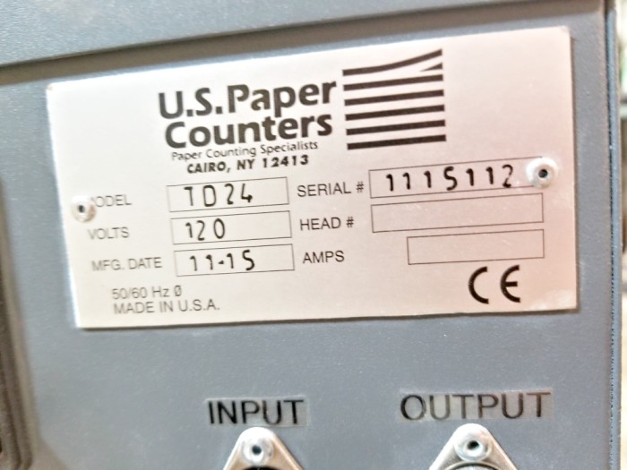 US Paper Counter Shooter-IID (Used) Item # UE-050620C (North Carolina)