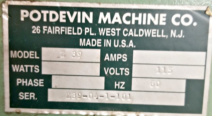 Potdevin Z39 Sheet Coating & Gluing Machine (used) Item # UE-051920B (North Carolina)