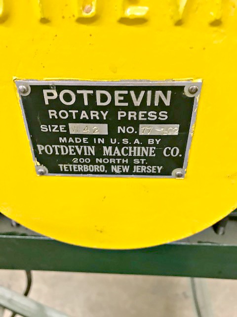 Potdevin W42 Rotary Press (used) Item # UE-050420D (Texas)