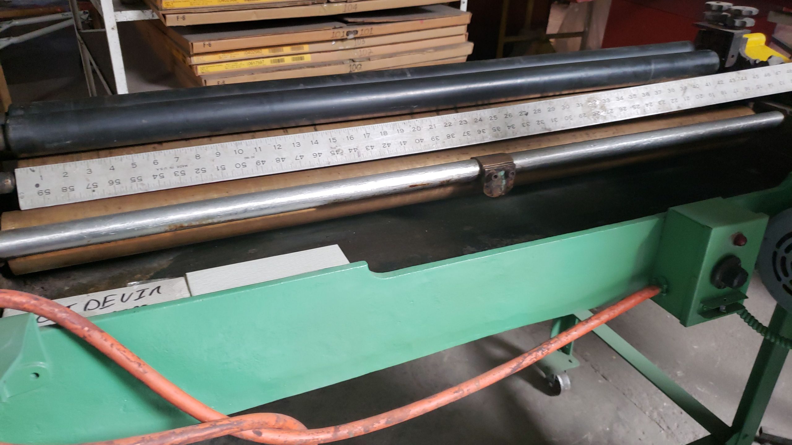 Potdevin Z39 39″ Hot / Cold Gluer & Potdevin 42″ Rotary Press (used) Item # UE-050820A (California)