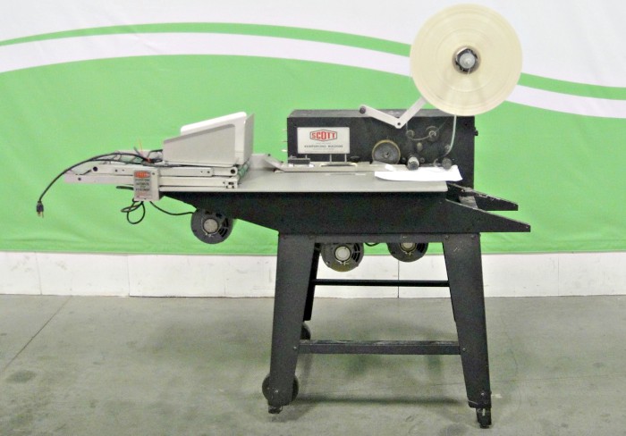 Scott Loose Leaf Sheet Reinforcing Machine with Feed Attachment (Used) Item # UE-050620A (North Carolina)