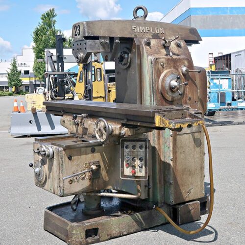 Simplon UF Universal Milling Machine (Used) Item # UE-063020G (Canada)