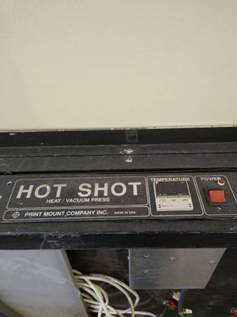 Picture Framing Equipment Lot: Print Mount Vacuum Heat Press, Seal Masterpiece 500T-X Heat Press, ITW AMP VN42 Vnailer, C&H Mat Cutter (used) Item # UE-062620L (WA)
