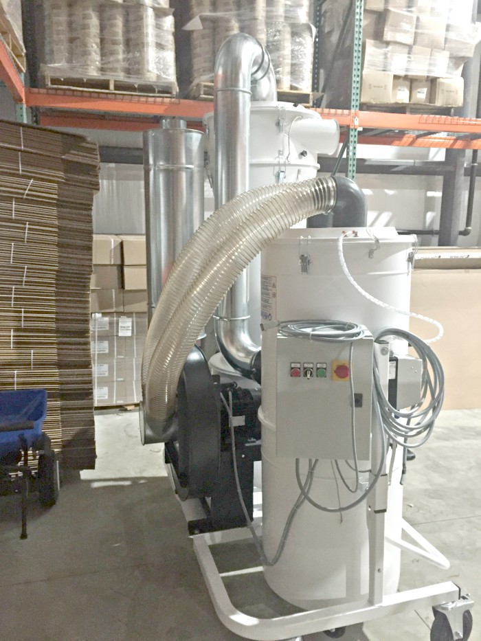 Used Ivision Industrial Vacuum Dust Collection System Chip Collector