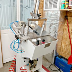 Picture Framing Equipment Lot: PPFE 1500 Vnailer, Compressor, Work Tables / Storage Racks (used) Item # UE-073020F (Tennessee)