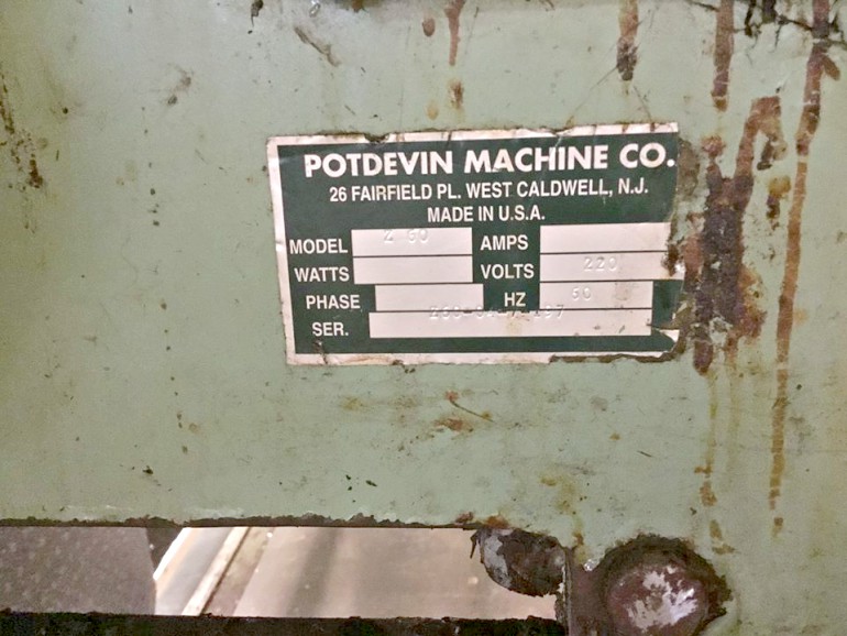 Potdevin Z60 Cold Gluer & Potdevin W70 Rotary Press (used) Item # UE-070620G (Tennessee)