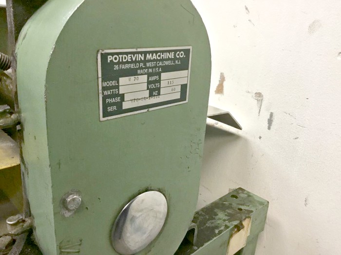 Potdevin Z60 Cold Gluer & Potdevin W70 Rotary Press (used) Item # UE-070620G (Tennessee)