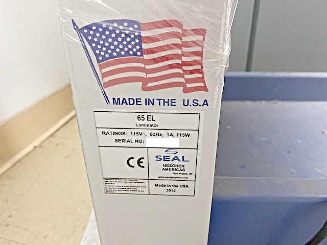 Seal 65 EL Laminator (Used) Item # UE-091820F (Indiana)